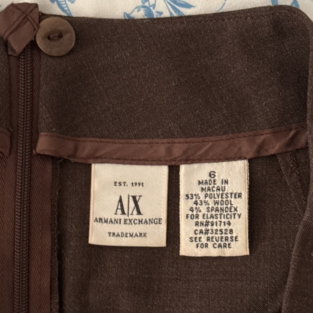 Armani Exchange Dark Brown Skirt